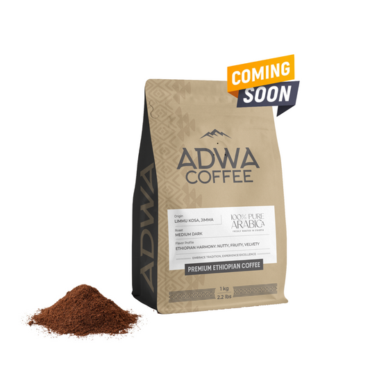 5 - ADWA Coffee - Premium Ethiopian coffee - Medium Dark Roast - Ground coffee